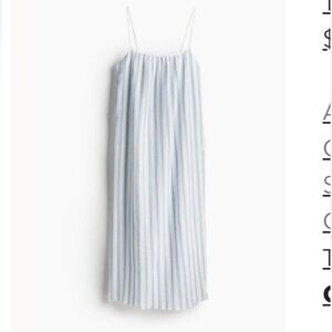 H&M Blue and White Striped Dress